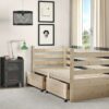 Ripvan Heavy Duty Pine Day Bed Frame with Storage