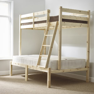 Duchess Heavy Duty Triple Sleeper Pine Bunk Bed