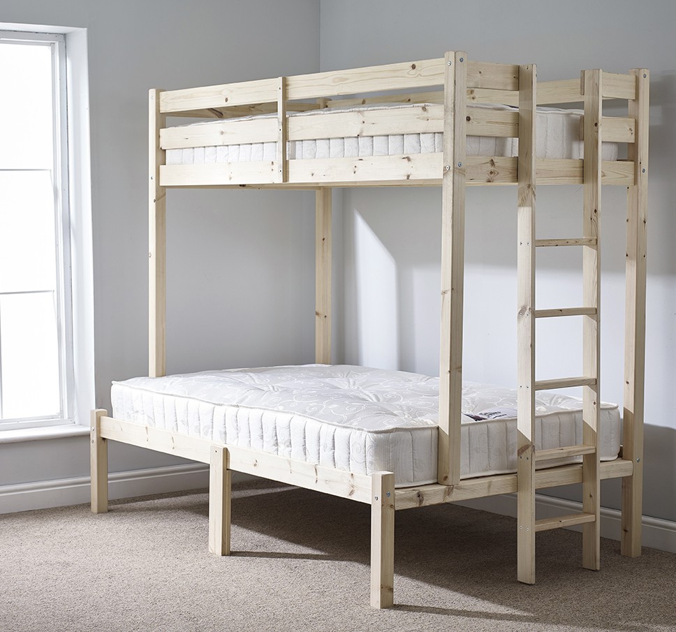 Duke Heavy Duty Triple Sleeper Pine Bunk Bed