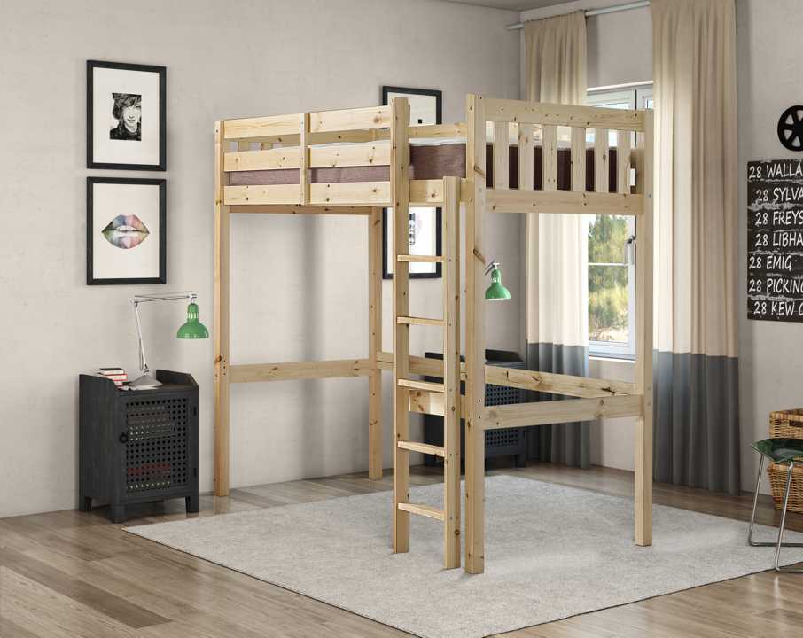 Eldon Heavy Duty High Sleeper Pine Bunk Bed