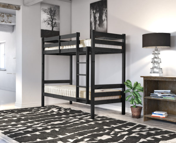 Everest solid pine bunk bed BLACK