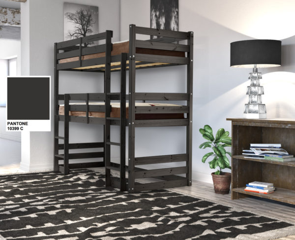 Fusion BLACK pine bunk bed