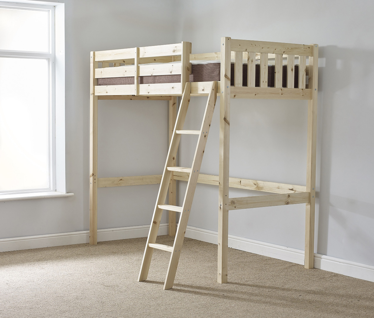 Goodwood Heavy Duty High Sleeper Pine Bunk Bed