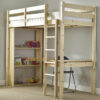 Icarus Heavy Duty High Sleeper Study Pine Bunk Bed