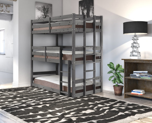 Pandora GREY pine bunk bed