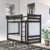 Pluto black pine bunk bed