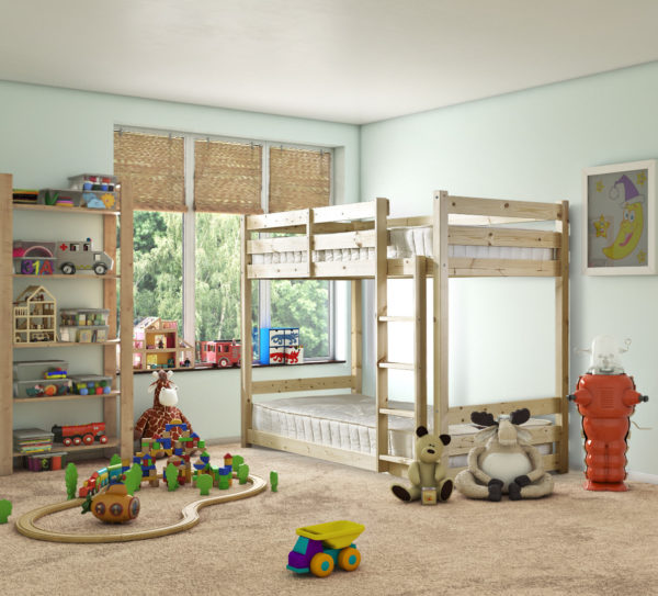 Pluto Heavy Duty Pine Bunk Bed