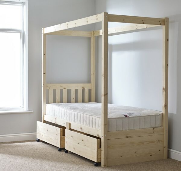 Quattro single storage bed with mattress