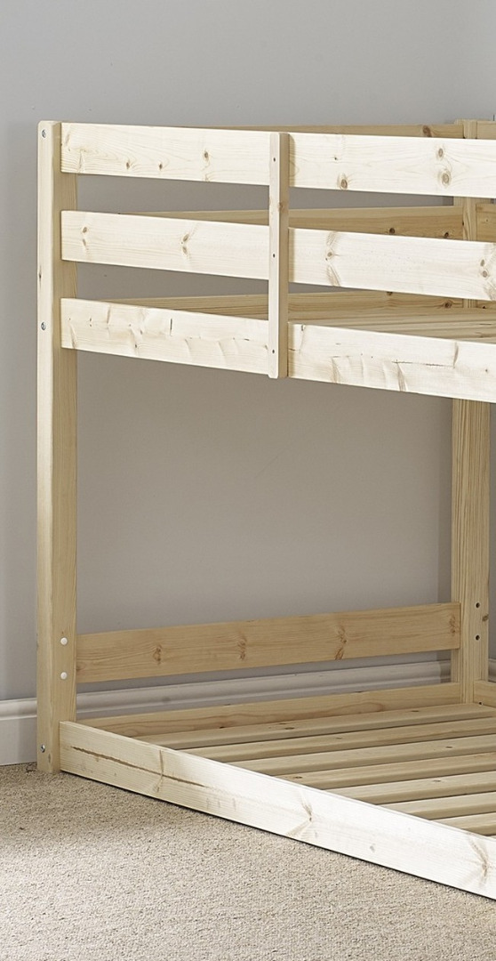 Twin over full bunk on sale bed low height