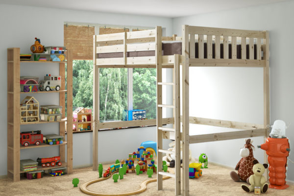 eldon double pine loft bunkbed