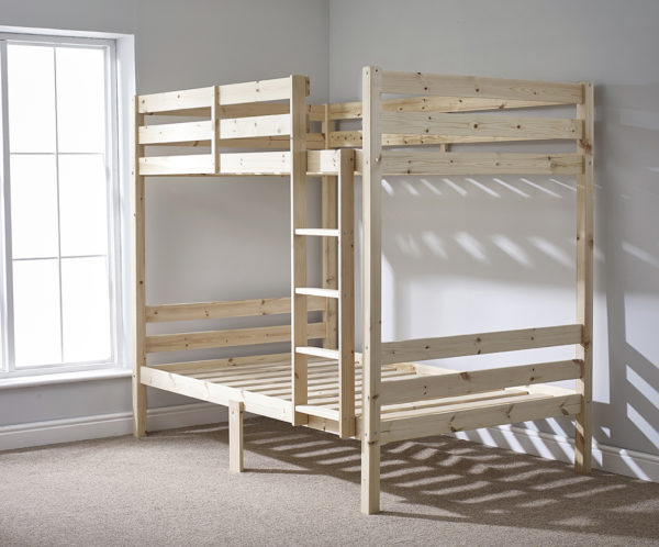 everest double pine bunk bed detail