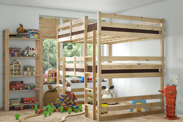 fusion double pine bunk bed full