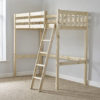 good wood single loft bunk bed