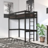 memphis loft bunk bed BLACK