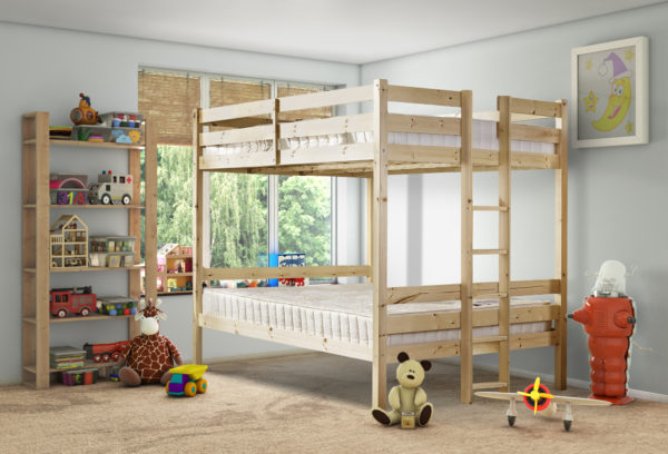 moon double pine bunkbed