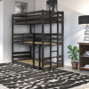 pandora BLACK pine bunk bed 1