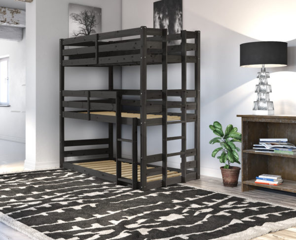 pandora BLACK pine bunk bed 1