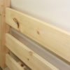 single pine headboard detail