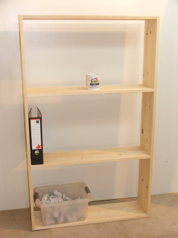 small pine book case