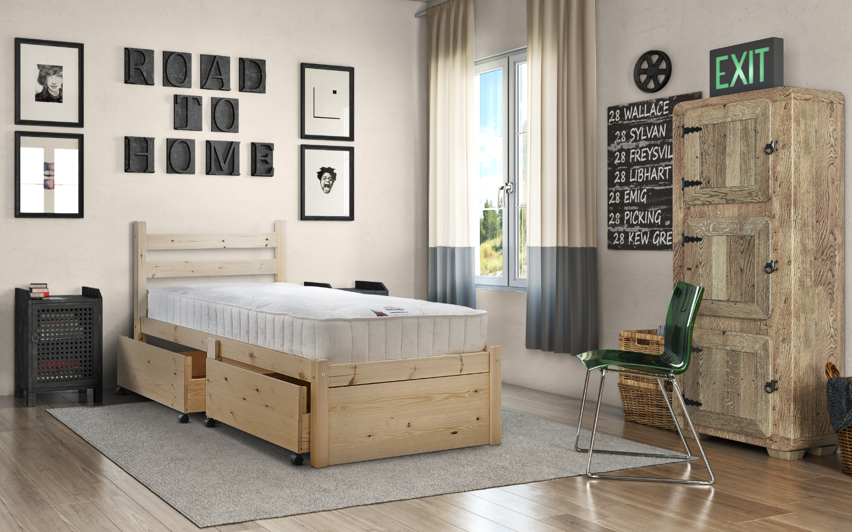 Somerset Heavy Duty Pine Storage Bed Frame