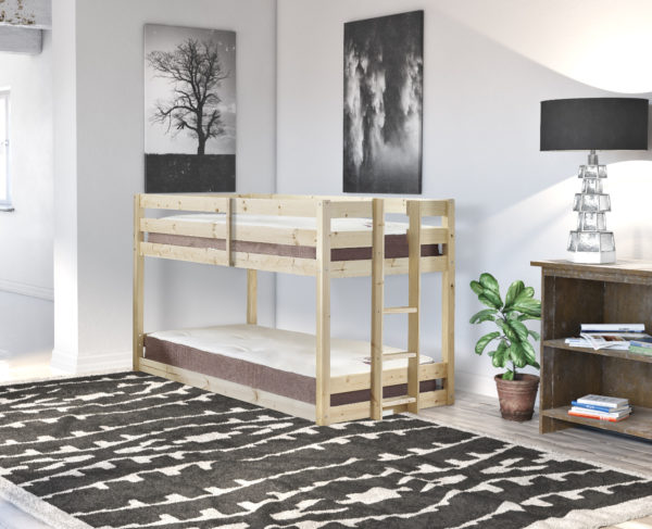 Wiltshire Heavy Duty Low Pine Bunk Bed