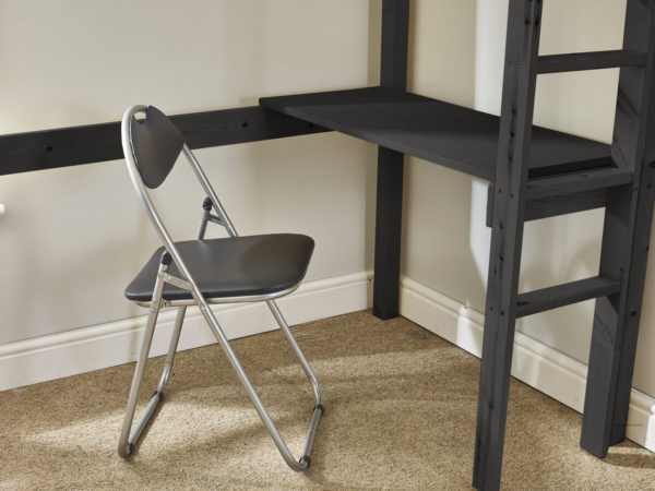 High Sleeper Chair and Desk Set BLACK