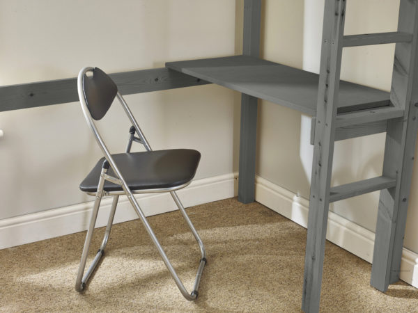 High Sleeper Chair and Desk Set GREY