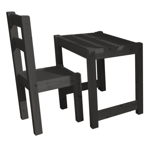 Study Chair and Desk Set - BLACK