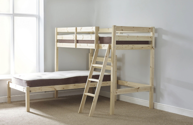 L-Shaped Bunk Bed