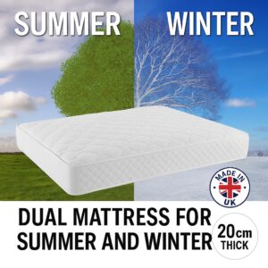 ORTHOdeluxe 20cm Thick Luxury Sprung Mattress, Orthopeadic