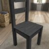 Atlas Heavy Duty Solid Pine Dining Chair black