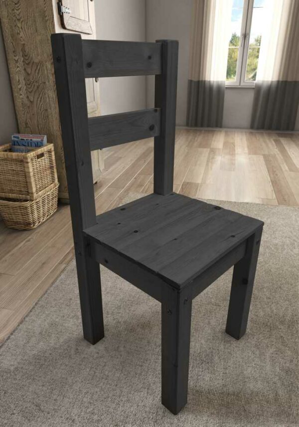 Atlas Heavy Duty Solid Pine Dining Chair black