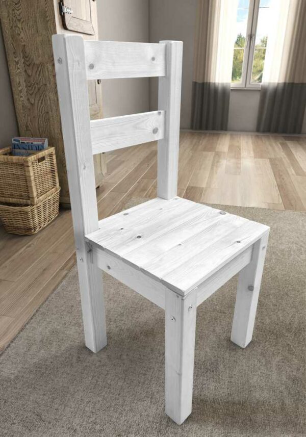 Atlas Heavy Duty Solid Pine Dining Chair white