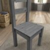 Atlas Heavy Duty Solid Pine Dining Chair grey