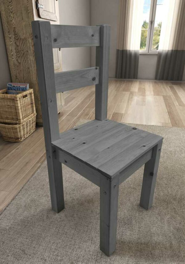 Atlas Heavy Duty Solid Pine Dining Chair grey