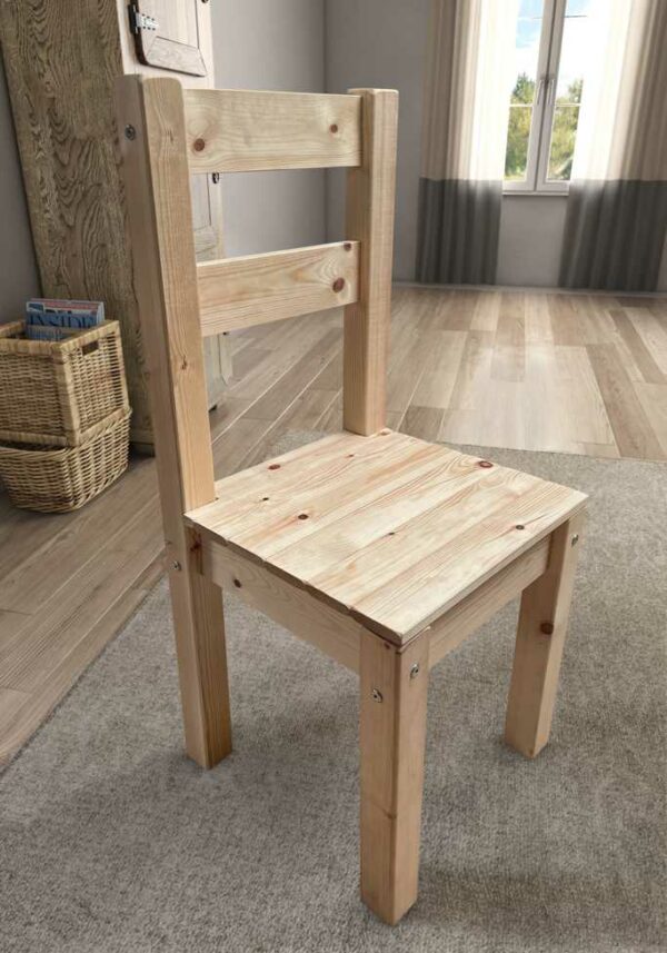 Atlas Heavy Duty Solid Pine Dining Chair natural