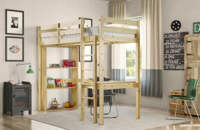 High Sleeper Bunk Bed with a Desk