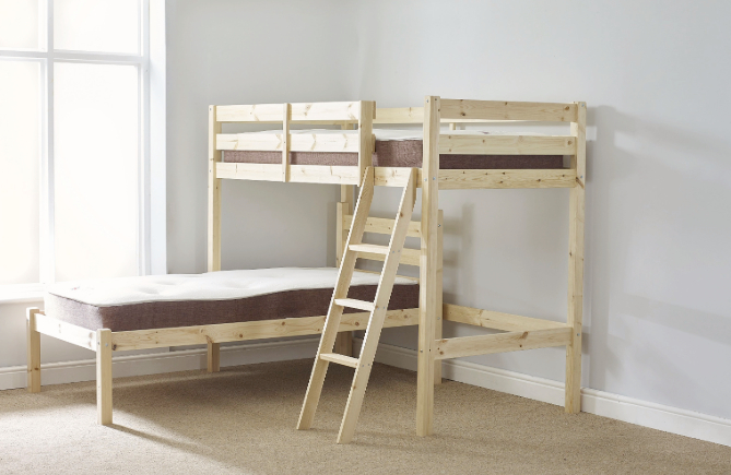 L-Shaped Bunk Bed